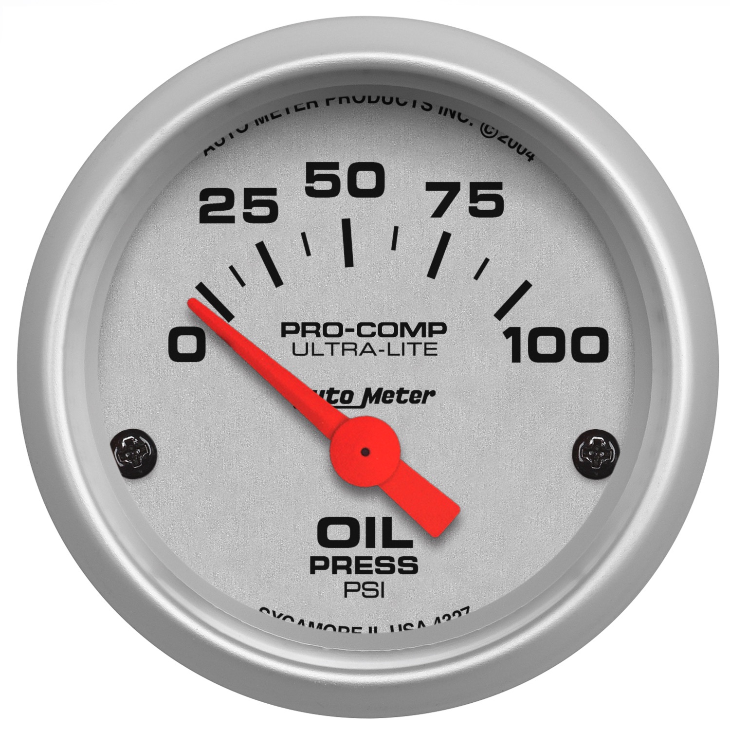 AutoMeter 2-1/16 In. OIL PRESSURE, 0-100 PSI, ULTRA-LITE